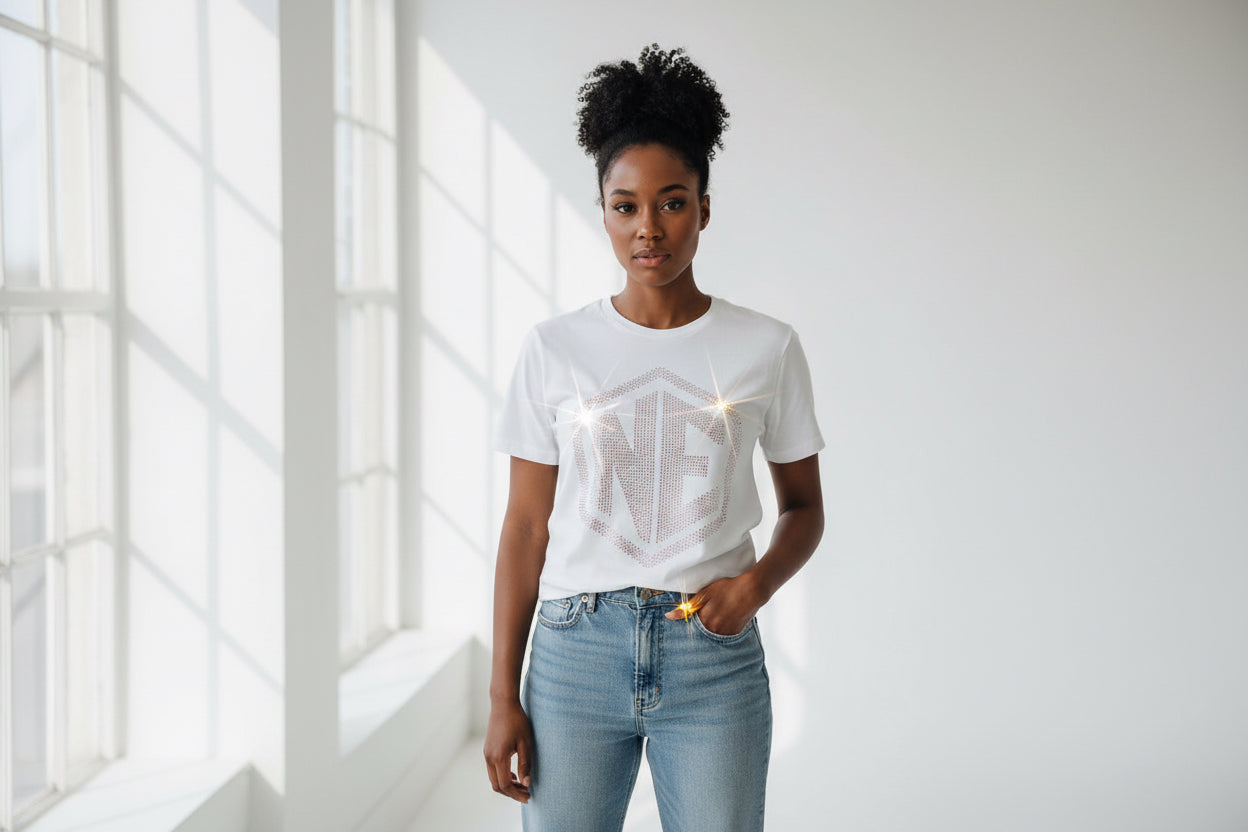 “NE” Monogrammed Luxury Top